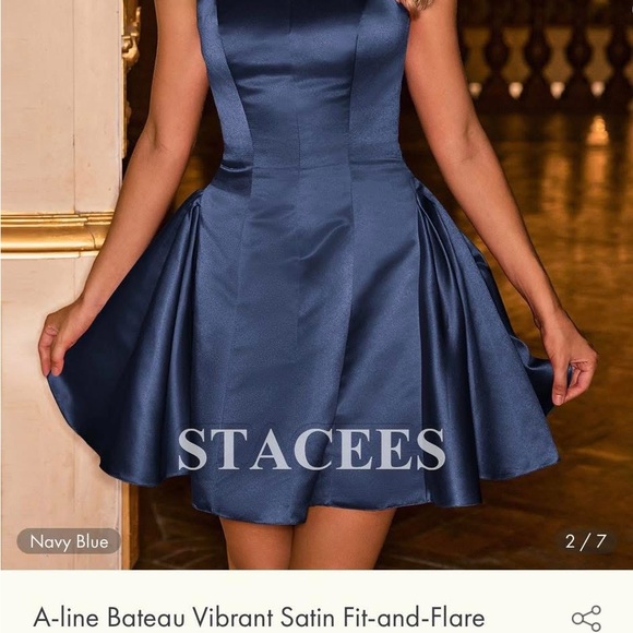 strapless blue prom dress Lace Dresses, Strapless Blue Lace Long Formal Even Women's Backless Striped Maxi Sizes:12m holiday_small